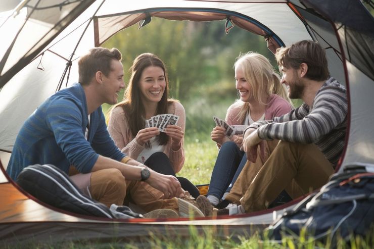 card camping game
