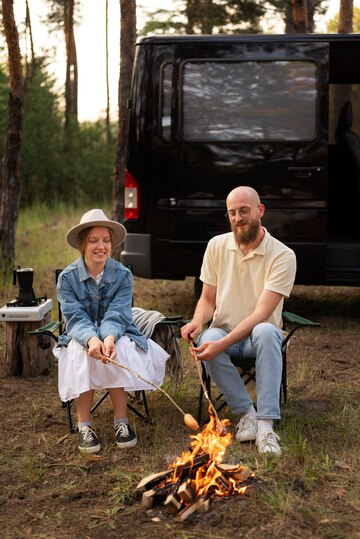 couple-enjoying-time-rv-camping