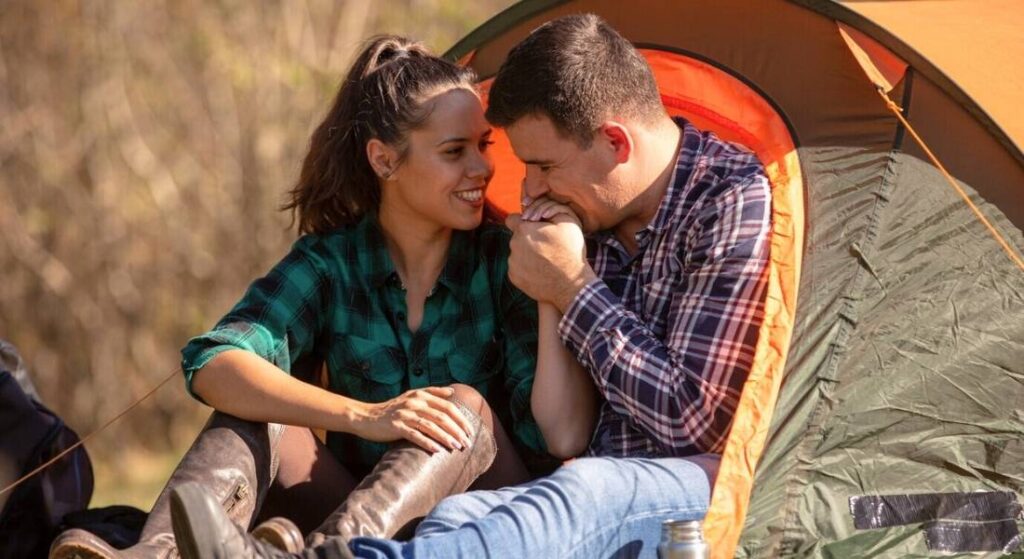 Romantic camping