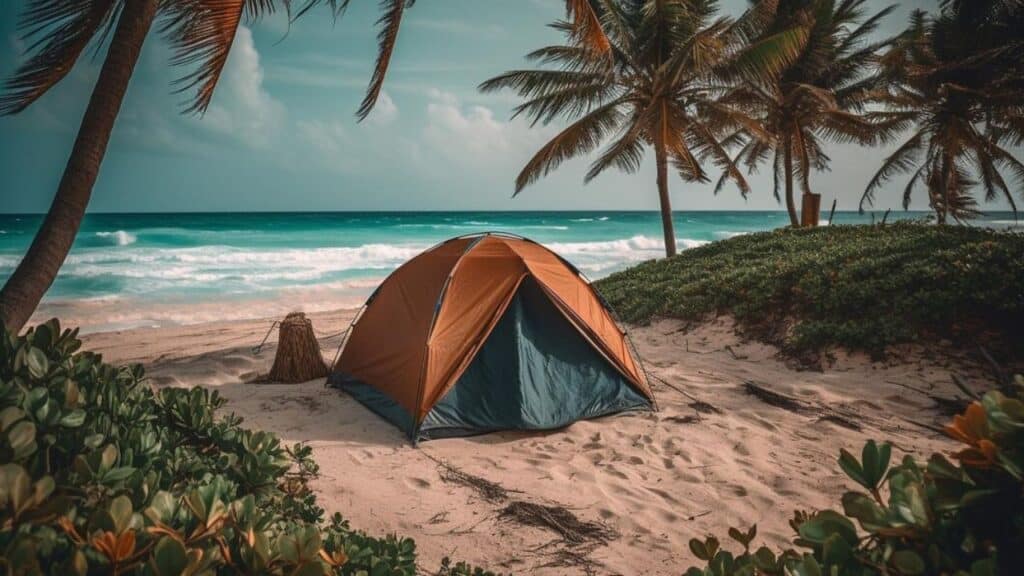 beach camping